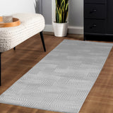 Dream 1112 Silver/Zilver Modern Vloerkleed Japandi Stijl Laagpolig Tapijt in een modern interieur
