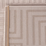 Dream 1114 Beige Modern Vloerkleed Japandi Stijl Laagpolig Tapijt in een sfeervolle woonkamer