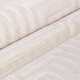 Dream 1114 Cream/Creme Modern Vloerkleed Japandi Stijl Laagpolig Tapijt in een sfeervolle woonkamer