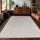 Dream 1115 Beige Modern Vloerkleed Japandi Stijl Laagpolig Tapijt detailfoto van de structuur