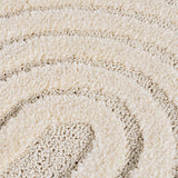 Detailfoto van Vloerkleed 'Zen Arches' - Cream Japandi Design met Textuur