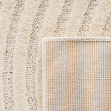 Achterzijde van Vloerkleed 'Zen Arches' - Cream Japandi Design met Textuur