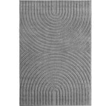 Vloerkleed 'Zen Arches' - Zilver Japandi Design met Textuur