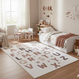 Alfabet kindervloerkleed COCO crème in kinderkamer - sfeerfoto rechthoek