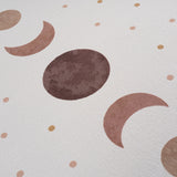 Detail close-up maanfasen kindervloerkleed COCO crème - structuur en dikte 8 mm
