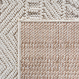 3D Geweven Boho Vloerkleed Creme