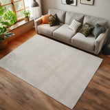 3D Geweven Effen Vloerkleed Creme