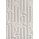 3D Geweven Golvend Vloerkleed Creme