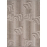 3D Geweven Golvend Vloerkleed Beige Japandi Look