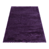 Paarse hoogpolig fluffy shaggy vloerkleed