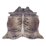 Kunstkoeienhuid vloerkleed Brindle bruin grijs