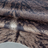 Opgerold Kunstkoeienhuid vloerkleed Brindle bruin grijs