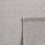 Loom 4300 Silver/ Zilver Laagpolig Duurzaam Geweven Vloerkleed Effen Binnen/Buiten Tapijt detailfoto van de structuur