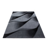Modern-zwart-grijs-laagpolig-vloerkleed-voor-salon-goedkoop
