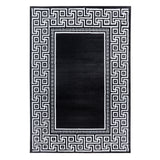 Modern-Versace- Zwart-laagpolig-vloerkleed-voor-woonkamer-betaalbaar
