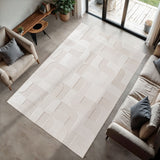 Doha Simply Crème - Japandi Modern Design Vloerkleed detailfoto van de structuur