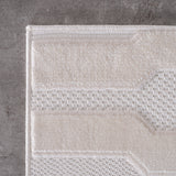 Doha Simply Crème - Japandi Modern Design Vloerkleed detailfoto van de structuur