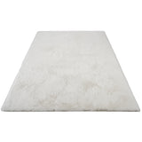 KNUFFEL hoogpolig vloerkleed off white - liggend productbeeld op witte achtergrond