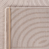 Dream 1112 Beige Modern Vloerkleed Japandi Stijl Laagpolig Tapijt in een sfeervolle woonkamer