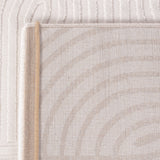 Dream 1112 Cream/Creme Modern Vloerkleed Japandi Stijl Laagpolig Tapijt in een sfeervolle woonkamer