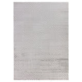 Dream 1112 Silver/Zilver Modern Vloerkleed Japandi Stijl Laagpolig Tapijt