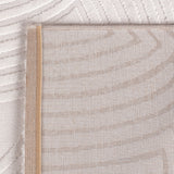 Dream 1113 Cream/Creme Modern Vloerkleed Japandi Stijl Laagpolig Tapijt in een sfeervolle woonkamer