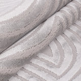 Dream 1113 Silver/Zilver Modern Vloerkleed Japandi Stijl Laagpolig Tapijt in een sfeervolle woonkamer