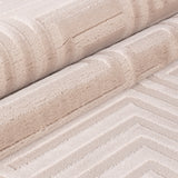Dream 1114 Beige Modern Vloerkleed Japandi Stijl Laagpolig Tapijt in een sfeervolle woonkamer