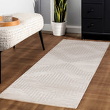Dream 1115 Beige Modern Vloerkleed Japandi Stijl Laagpolig Tapijt in een modern interieur