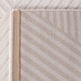 Dream 1115 Cream/Creme Modern Vloerkleed Japandi Stijl Laagpolig Tapijt in een sfeervolle woonkamer