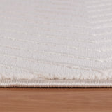 Dream 1115 Cream/Creme Modern Vloerkleed Japandi Stijl Laagpolig Tapijt vanuit een andere hoek