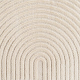 Voorzijde van Vloerkleed 'Zen Arches' - Cream Japandi Design met Textuur