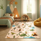 Dino kindervloerkleed COCO beige in kinderkamer - sfeerfoto rechthoek