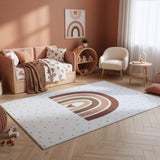 Regenboog kindervloerkleed COCO crème in kinderkamer - sfeerfoto rechthoek