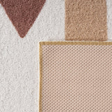 Achterkant kindervloerkleed COCO crème - latex antislip rug detail