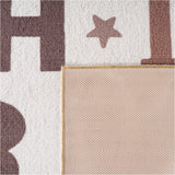 Achterkant kindervloerkleed COCO crème - latex antislip rug detail