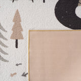 Achterkant kindervloerkleed COCO crème - latex antislip rug detail