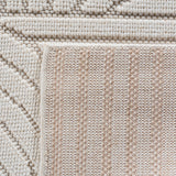 3D Geweven Golvend Vloerkleed Creme