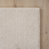 3D Geweven Effen Vloerkleed Creme