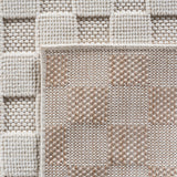 Geweven 3D Blokjes Vloerkleed Creme