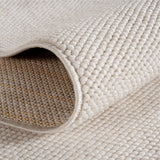3D Geweven Effen Vloerkleed Creme
