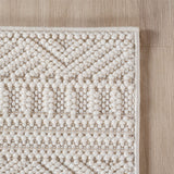 3D Geweven Boho Vloerkleed Creme