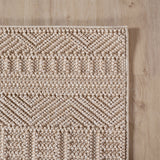 3D Geweven Bohemien Vloerkleed Beige