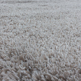 Detailfoto Beige hoogpolig fluffy shaggy vloerkleed