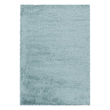 Blauwe hoogpolig fluffy shaggy vloerkleed