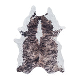 Dierenprint vloerkleed in bruin en wit kleuren 