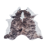 Dierenprint vloerkleed in bruin en wit kleuren 