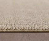 Loom 4300 Beige Laagpolig Duurzaam Geweven Vloerkleed Effen Binnen/Buiten Tapijt in een modern interieur