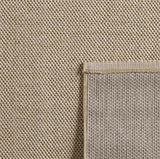 Loom 4300 Beige Laagpolig Duurzaam Geweven Vloerkleed Effen Binnen/Buiten Tapijt detailfoto van de structuur