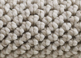 Loom 4300 Cream/Creme Laagpolig Duurzaam Geweven Vloerkleed Effen Binnen/Buiten Tapijt detailfoto van de structuur